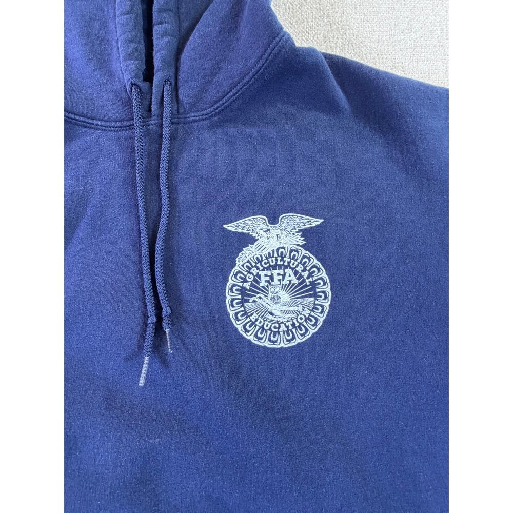 FFA Unisex Blue XL Washington Long Sleeve Hoodie Agriculture School Sweatshirt - Picture 9 of 9